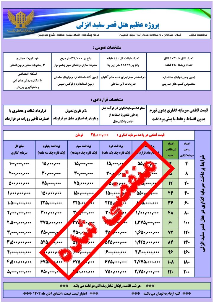 لیست قیمت هتل مهرماه 1404 copy